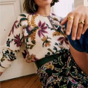 Sezane floral sweater